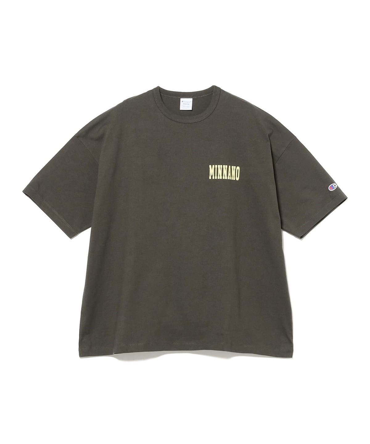 Champion チャンピオン x BEAMS by MIN-NANO / PRINT TEE Tシャツ・カットソー MEN 墨黒 M Champion チャンピオン x BEAMS by MIN-NANO / PRINT TEE Tシャツ・カットソー MEN 墨黒 M