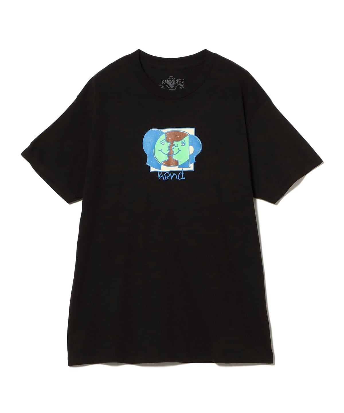 KROOKED クルキッド / MOONSMILEY Tシャツ・カットソー MEN BLACK/MULTI COLOR Pri L KROOKED クルキッド / MOONSMILEY Tシャツ・カットソー MEN BLACK/MULTI COLOR Pri L