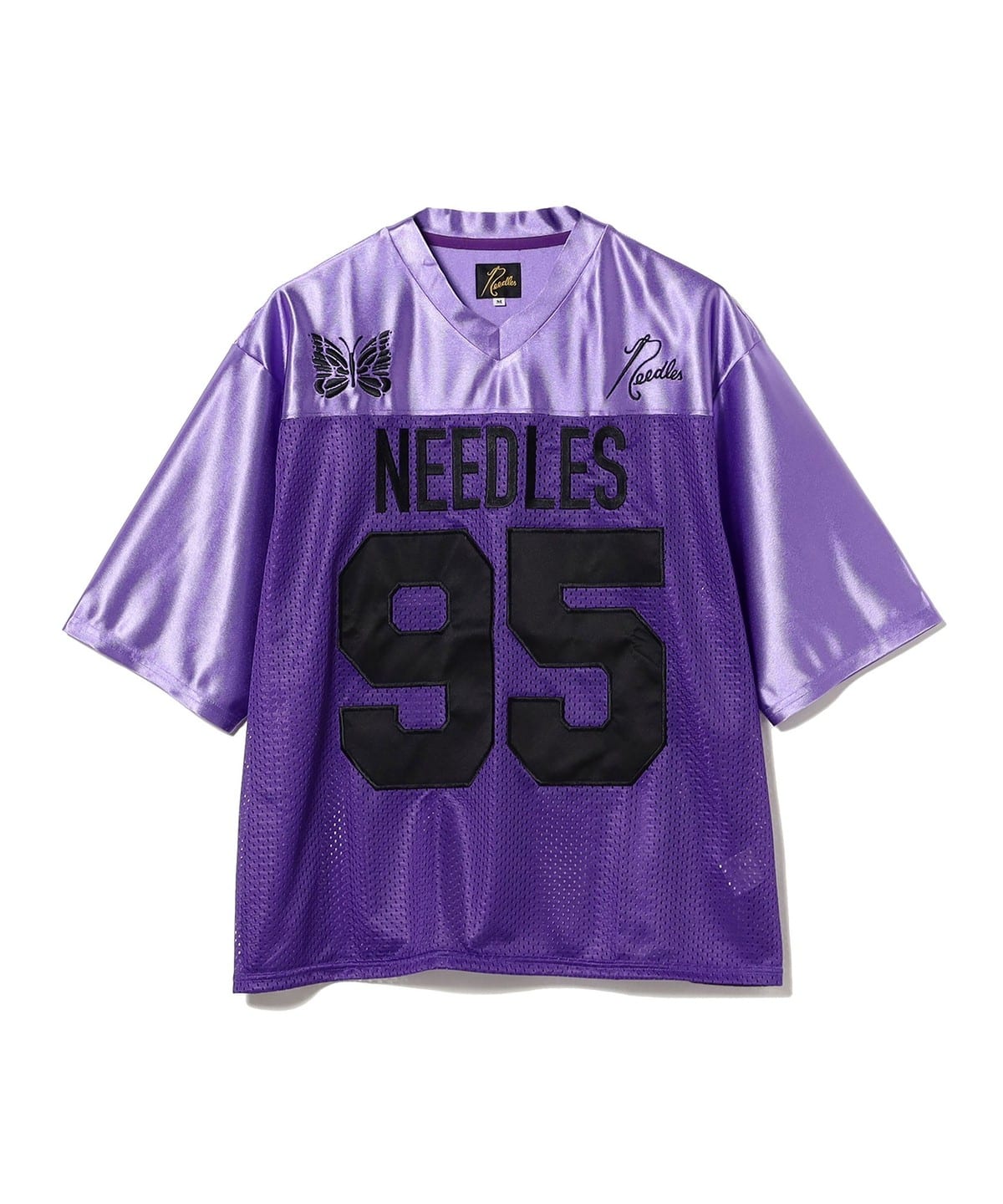 【別注】NEEDLES ニードルズ / FOOTBALL T-SHIRT Tシャツ・カットソー MEN PURPLE M 【別注】NEEDLES ニードルズ / FOOTBALL T-SHIRT Tシャツ・カットソー MEN PURPLE M