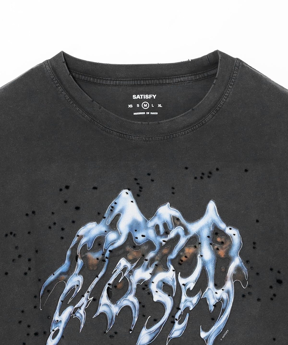BEAMS（ビームス）SATISFY / Motth Tech(TM) TShirt LG2（Tシャツ L SATISFY MOTHTECH T AGED BLACK LG2