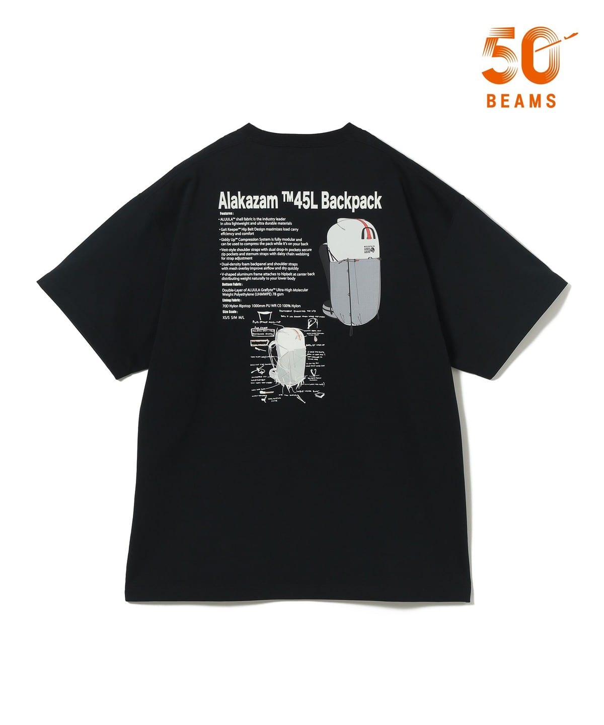 パラマウント・ピクチャーズ 90周年記念 Tシャツ Mサイズ 非売品 入手困難 BEAMS（ビームス）【別注】MOUNTAIN HARDWEAR / Alakazam Backpack Tee