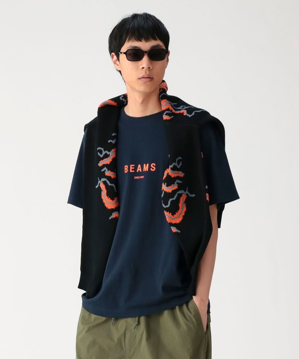 BEAMS ロゴ Tシャツ Model：H182cm Size：L