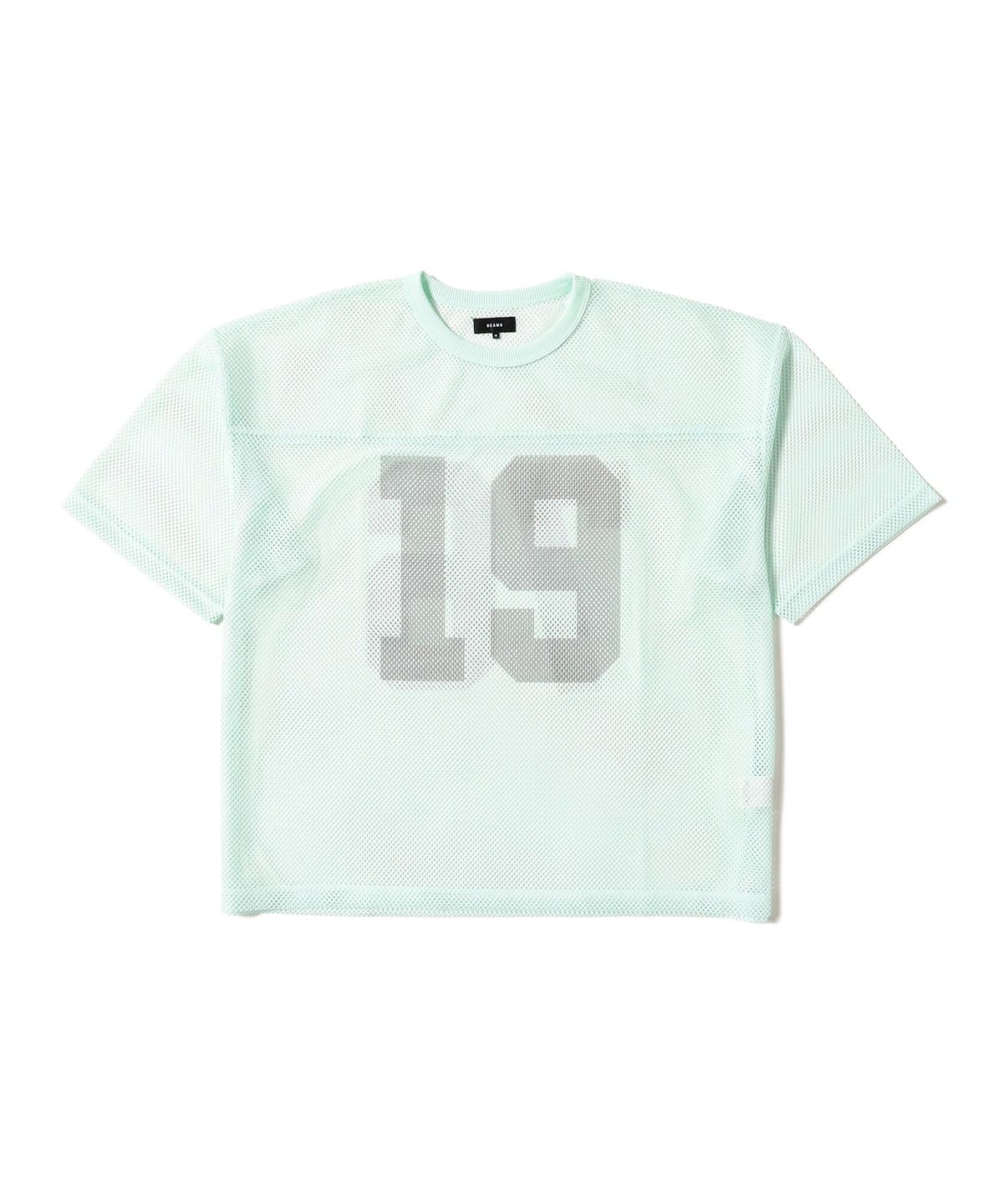 BEAMS（ビームス）メッシュ プリント Tシャツ【ワイドショートフィット