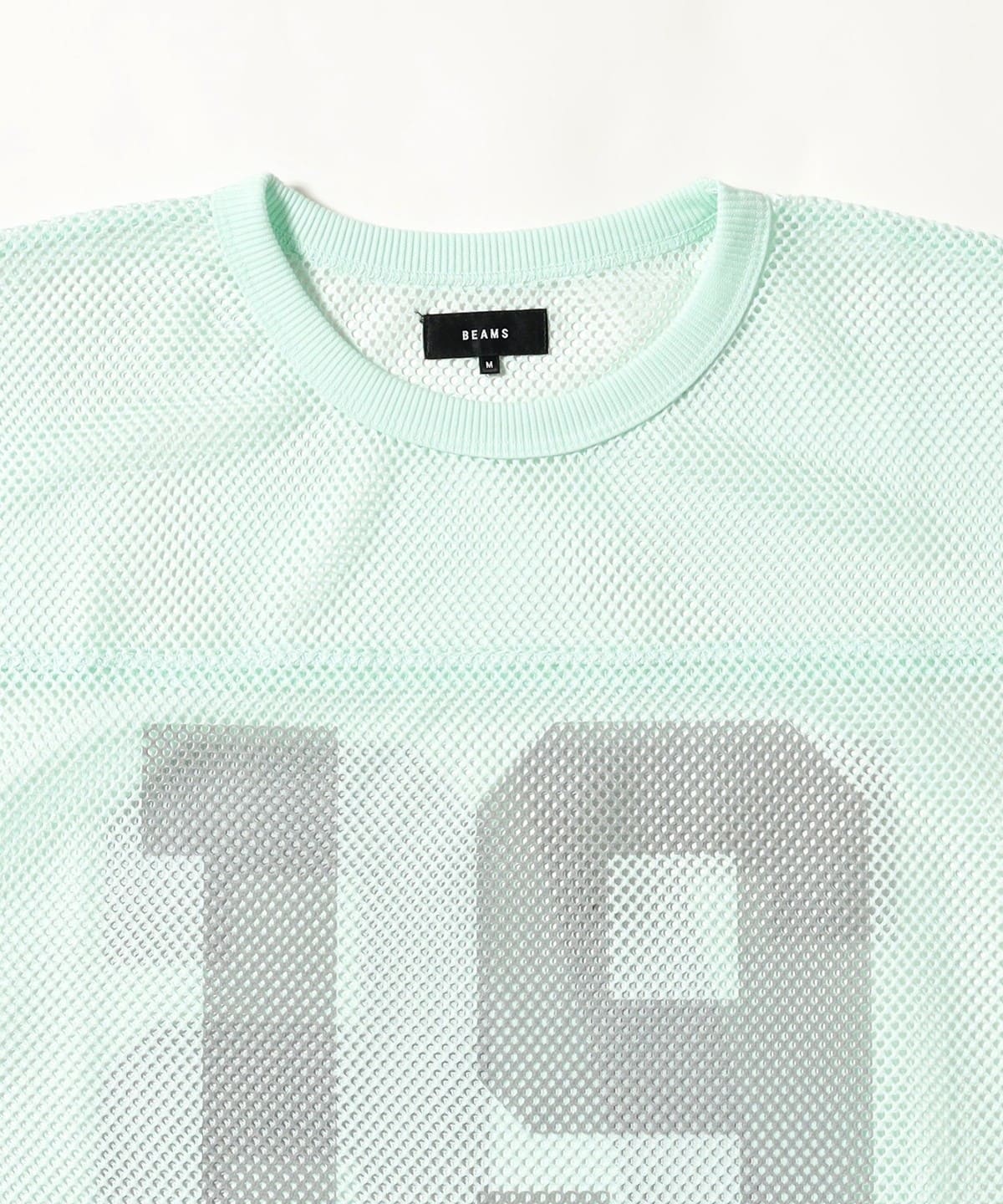 BEAMS（ビームス）メッシュ プリント Tシャツ【ワイドショートフィット 