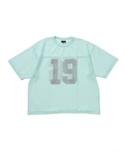メッシュ プリント Tシャツ【ワイドショートフィット】