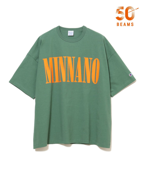 BEAMS（ビームス）【別注】Champion by MIN-NANO / ロゴ Tシャツ（T