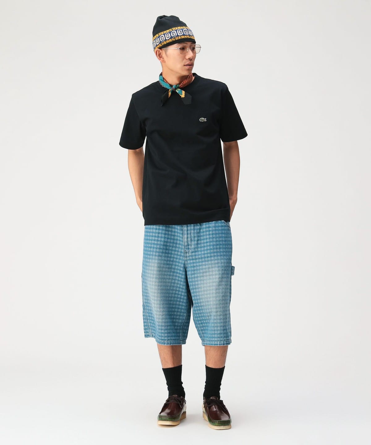 BEAMS（ビームス）【タイムセール】【別注】LACOSTE / バッジ Tシャツ