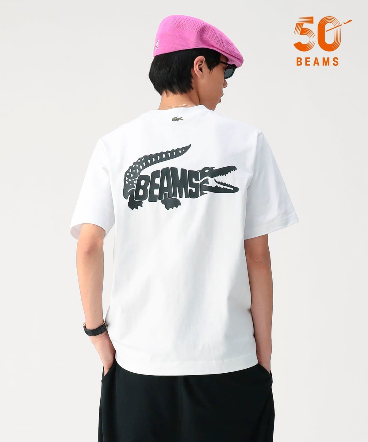 BEAMS BOY LACOSTE / 別注 ロゴ プリント Tシャツ 11081701462_C_1.jpg