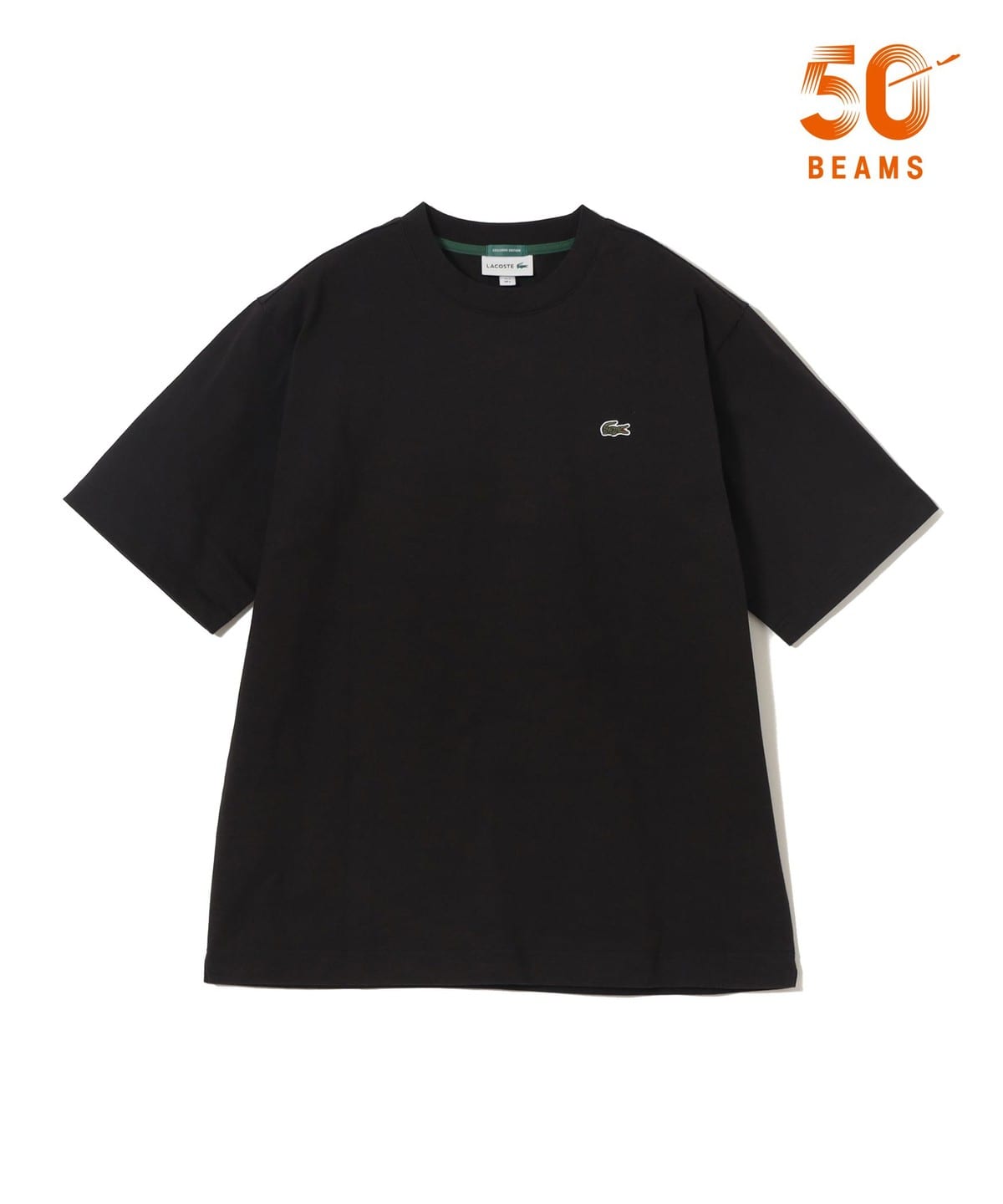 【新品タグ付】LACOSTE × BEAMS 別注 ロゴ Tシャツ ブラック 4 BEAMS（ビームス）【別注】LACOSTE / ロゴ Tシャツ（Tシャツ