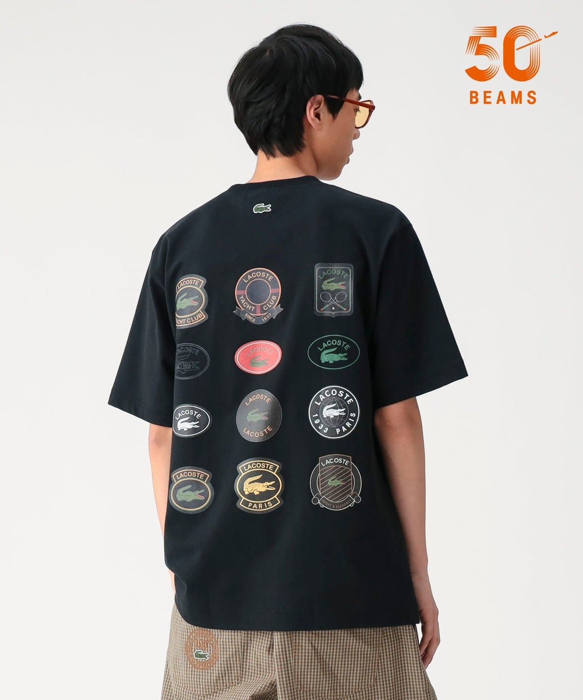 BEAMS（ビームス）【別注】LACOSTE / アーカイブバッジ Tシャツ（T