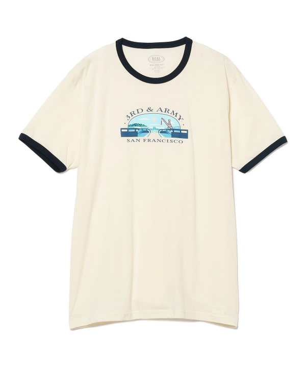 REAL / 3RD & ARMY S/S RINGER T-SHIRT