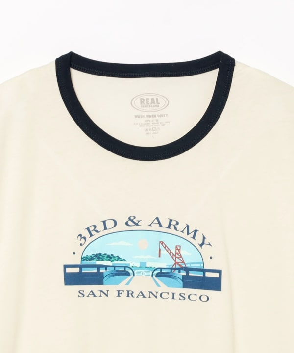 REAL / 3RD & ARMY S/S RINGER T-SHIRT