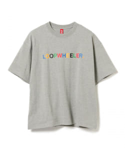 LOOPWHEELER × BEAMS JAPAN / 別注 カラフルロゴ ルーズフィットTシャツ
