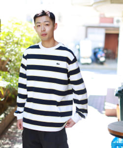 ▲LACOSTE for BEAMS / 別注 Border Long Sleeve T-shirt