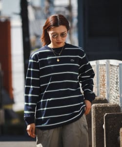 ▲LACOSTE for BEAMS / 別注 ボーダー ロングスリーブ Tシャツ
