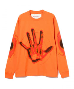 ▲GENTLE FULLNESS / Recycled Cotton LS Tee Orange Hand