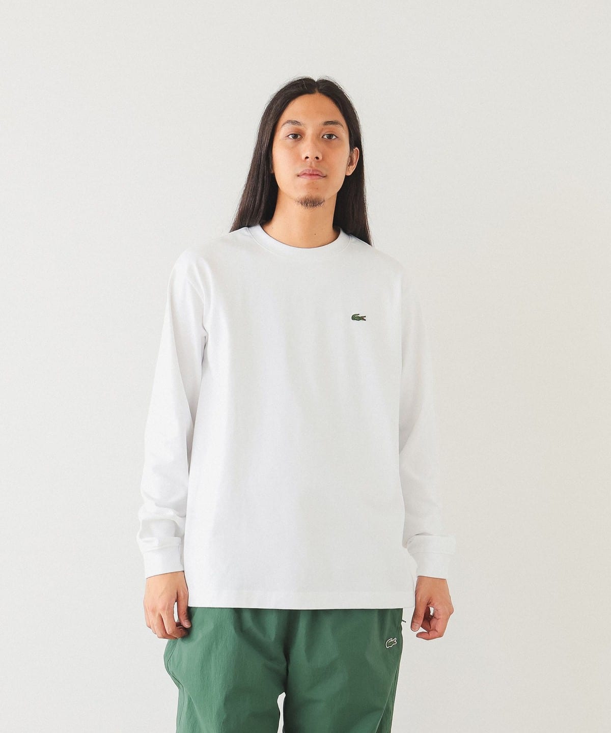 BEAMS LACOSTE for BEAMS / Special order TENNIS LOGO long sleeve T 