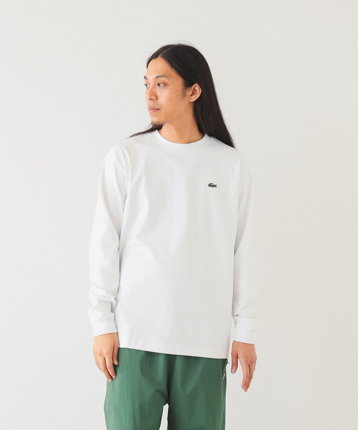 LACOSTE for BEAMS / Special order TENNIS LOGO long sleeve T 