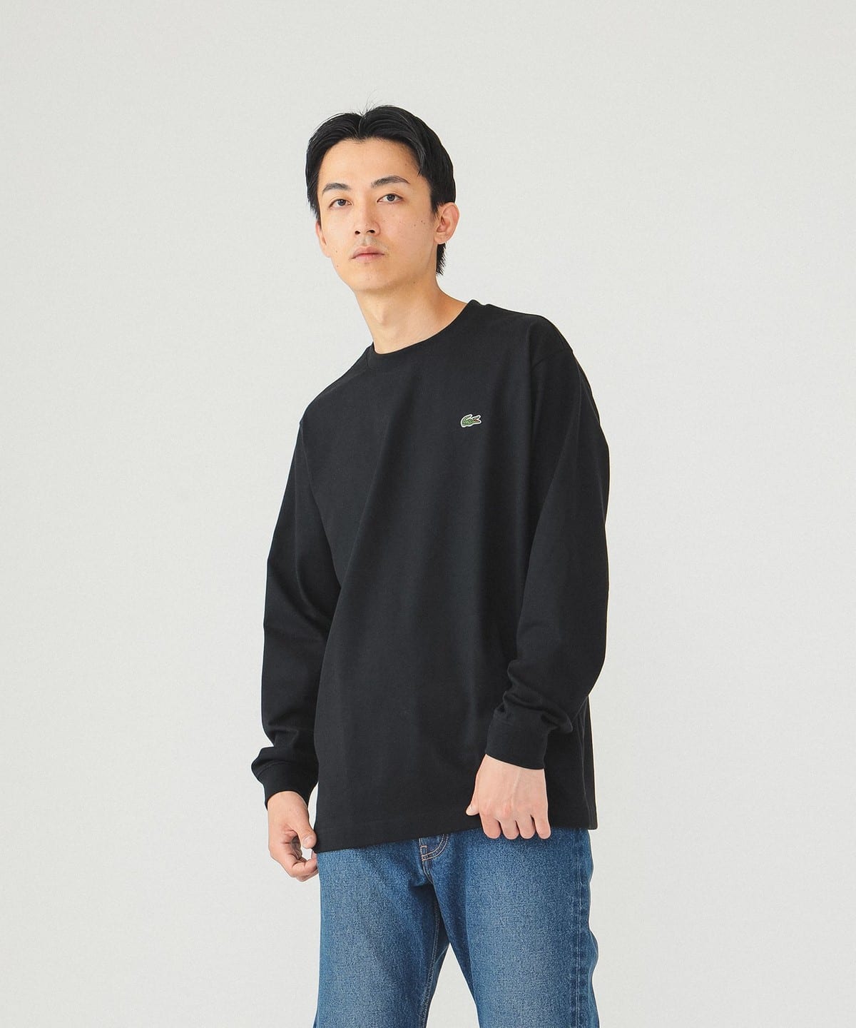 BEAMS LACOSTE for BEAMS / Special order TENNIS LOGO long sleeve T