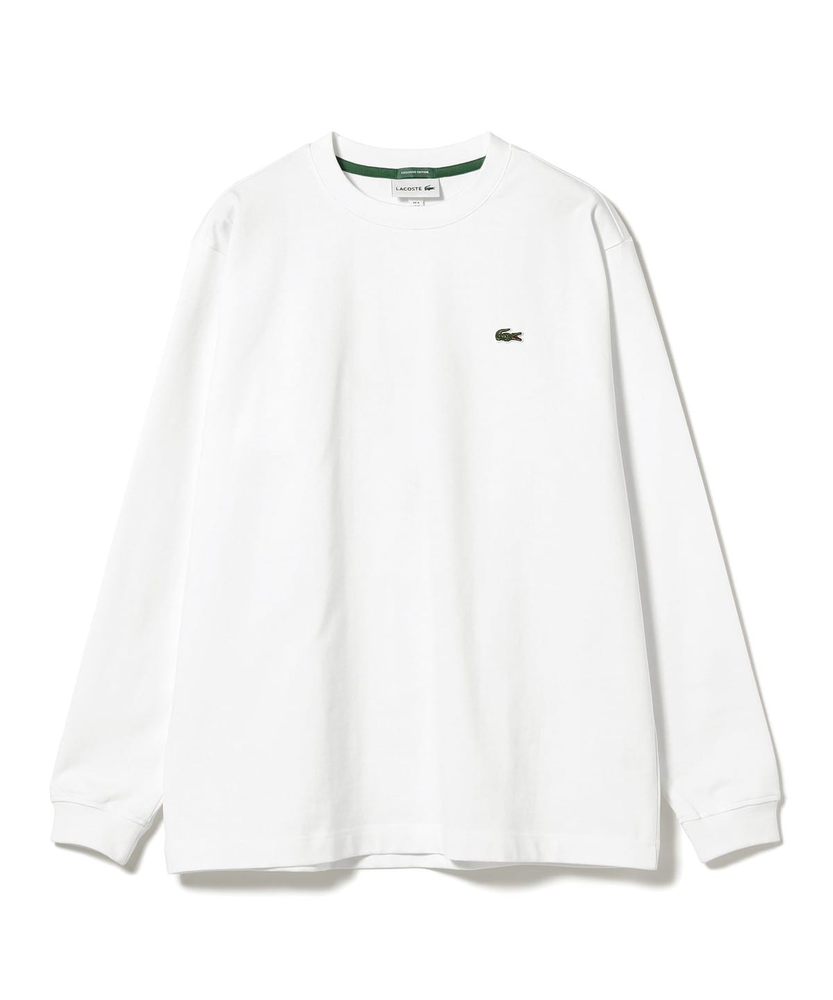 BEAMS（ビームス）LACOSTE for BEAMS / 別注 ロゴ ロングスリーブ T