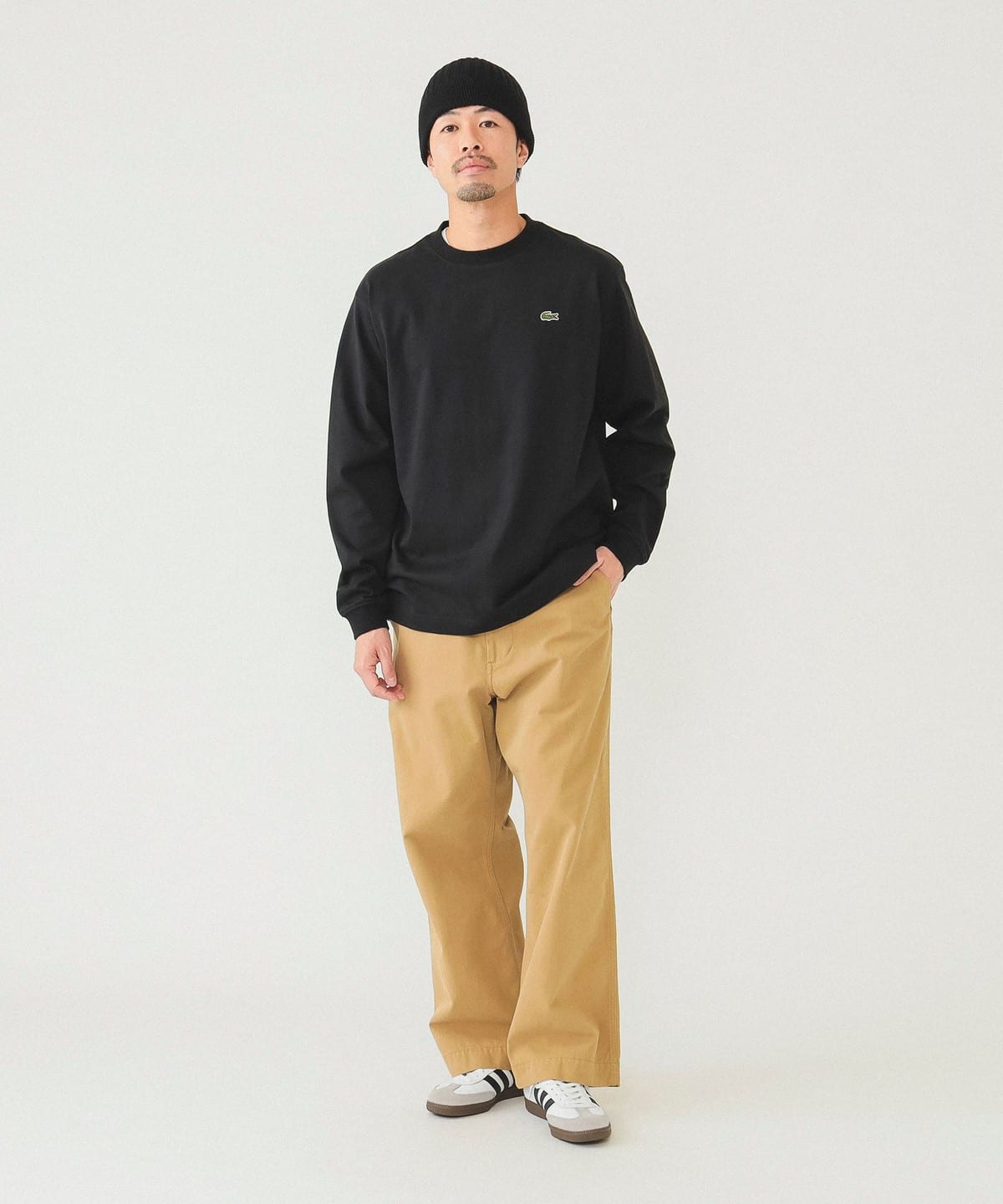 BEAMS (BEAMS) [Special order] LACOSTE / Logo long sleeve T