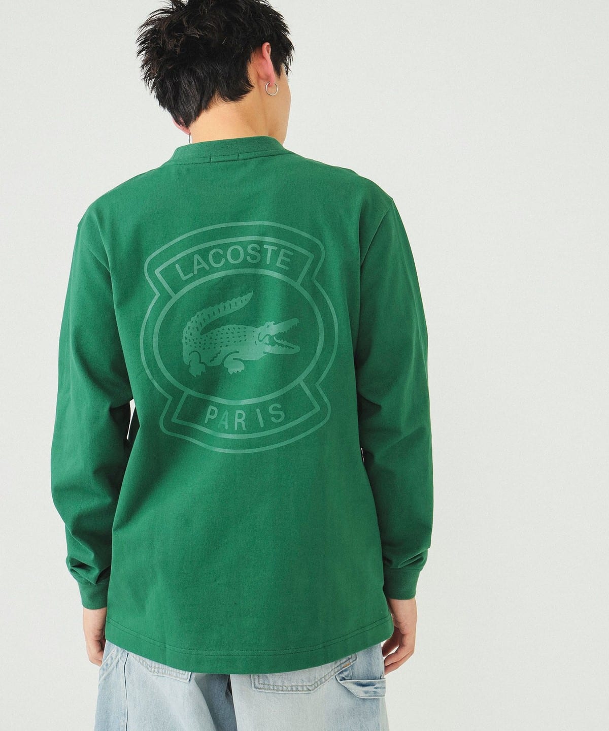 BEAMS（ビームス）LACOSTE for BEAMS / 別注 ロゴ ロングスリーブ T 