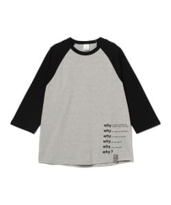 ▲blackmeans / Raglan Sleeves Multi Graphic Tee