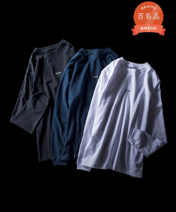 BEAMS（ビームス）ベーシックフィット ミニロゴ クルーネック T