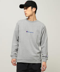 ▲Champion × BEAMS / 別注 ロングスリーブ ロゴTシャツ