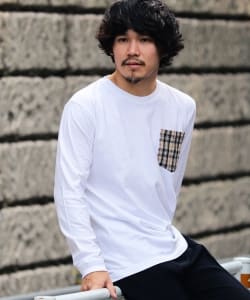 ▲【SPECIAL PRICE】BEAMS T / Check Pocket Long Sleeve Tee