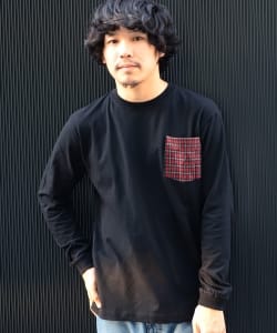 ▲【SPECIAL PRICE】BEAMS T / Check Pocket Long Sleeve Tee