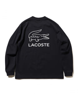 ▲LACOSTE × BEAMS / 別注 ビッグワニプリント ロングスリーブ Tシャツ