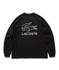 ▲LACOSTE × BEAMS / 別注 ビッグワニプリント ロングスリーブ Tシャツ