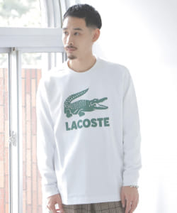 ▲LACOSTE × BEAMS / 別注 ビッグワニプリント ロングスリーブ Tシャツ 20FW