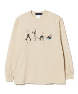 ▲BEAMS T / SAKI OBATA × BEAMS T ロングスリーブ Tシャツ
