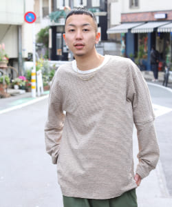 ▲FACCIES / Vintage Border ロングスリーブ Tシャツ