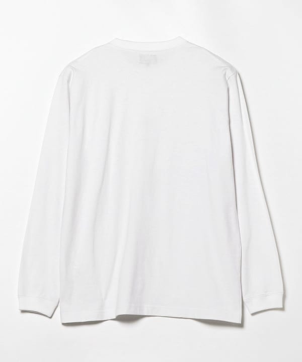 BEAMS ホワイト 長袖シャツ L BEAMS（ビームス）【別注】LACOSTE / ロゴ ロングスリーブ T