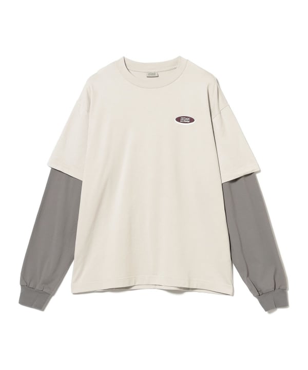 タグ付き　セダンオールパーパス　Oval Logo Layered L/S L BEAMS（ビームス）SEDAN ALL-PURPOSE / Oval Logo Layered L/S