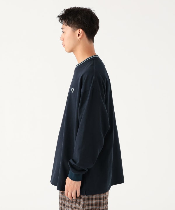 FREDPERRY BEAMS ティップライン ロングスリーブ Tシャツ BEAMS（ビームス）【別注】FRED PERRY / リラックス ティップド