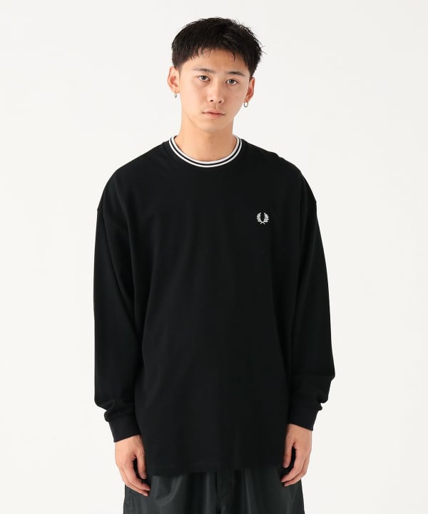 FREDPERRY BEAMS ティップライン ロングスリーブ Tシャツ BEAMS(ビームス)【別注】FRED PERRY / リラックス ティップド