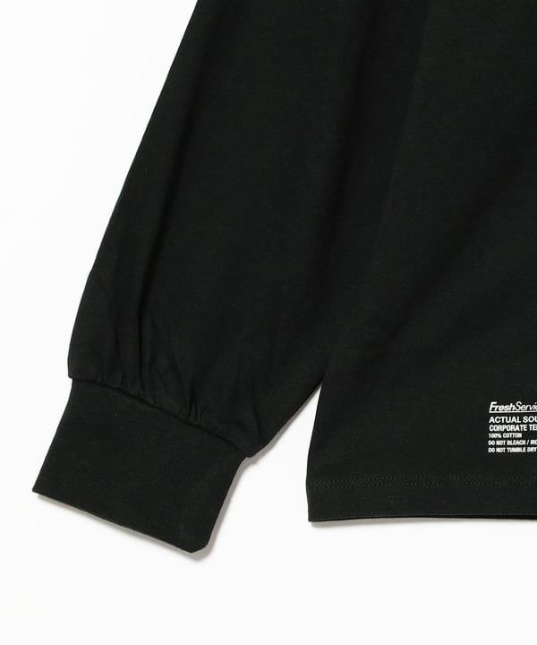 トップス actual source CORPORATE PRINTED L/S TEE Actual Source