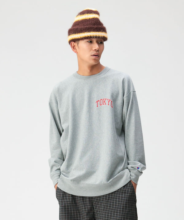 [Special order] Champion / Reverse Weave® City Long Sleeve T-Shirt Model: 179cm Size: L