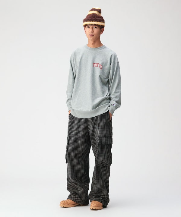 [Special order] Champion / Reverse Weave® City Long Sleeve T-Shirt Model: 179cm Size: L