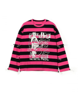 SSSTUFFF / Adjustable Rock Striped L/S Tee