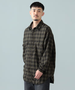 ▲BEAMS / ヘリンボーンチェック イージーフィット ワークシャツ