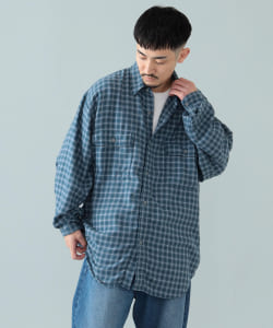 ▲BEAMS / ヘリンボーンチェック イージーフィット ワークシャツ