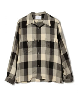 SUGARHILL / BLOCK CHECK OPEN COLLAR SHIRT