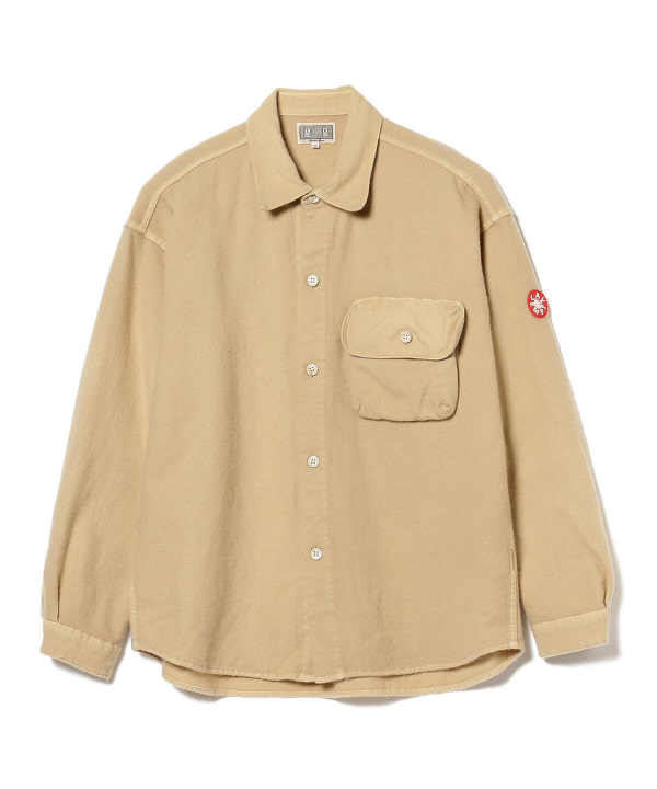 BEAMS（ビームス）C.E / Overdye Wool Big Shirt Beige（シャツ