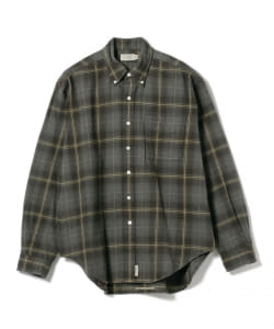 SEDAN ALL-PURPOSE / Heavy Twill Plaid Big Button down Shirt