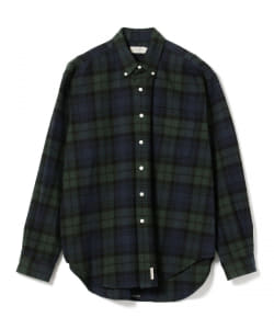 SEDAN ALL-PURPOSE / Heavy Twill Plaid Big Button down Shirt